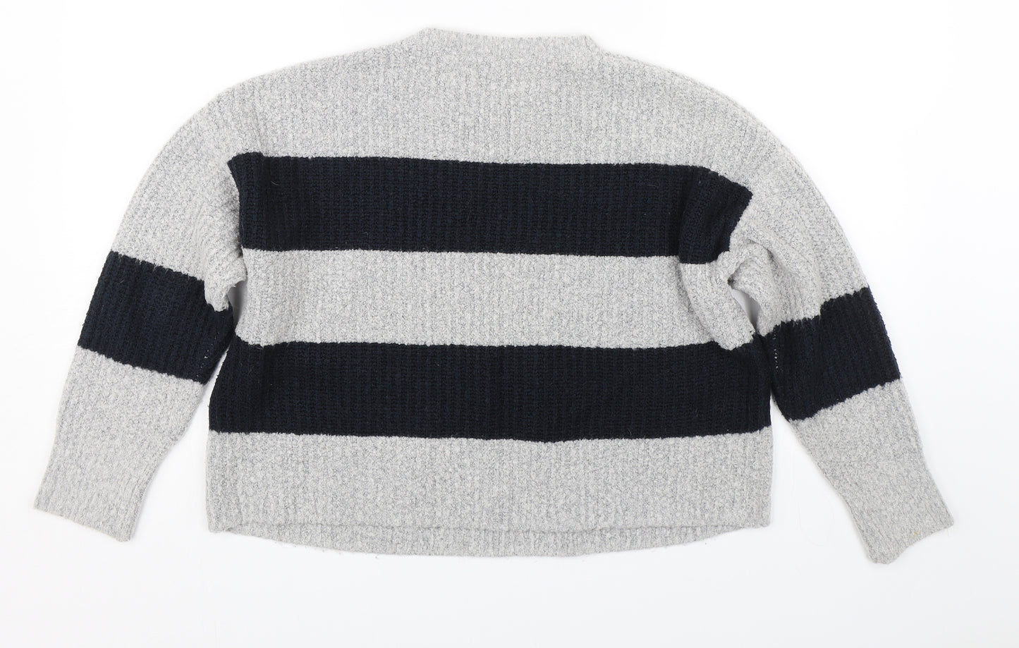 Red Herring Womens Grey Striped  Pullover Jumper Size 14