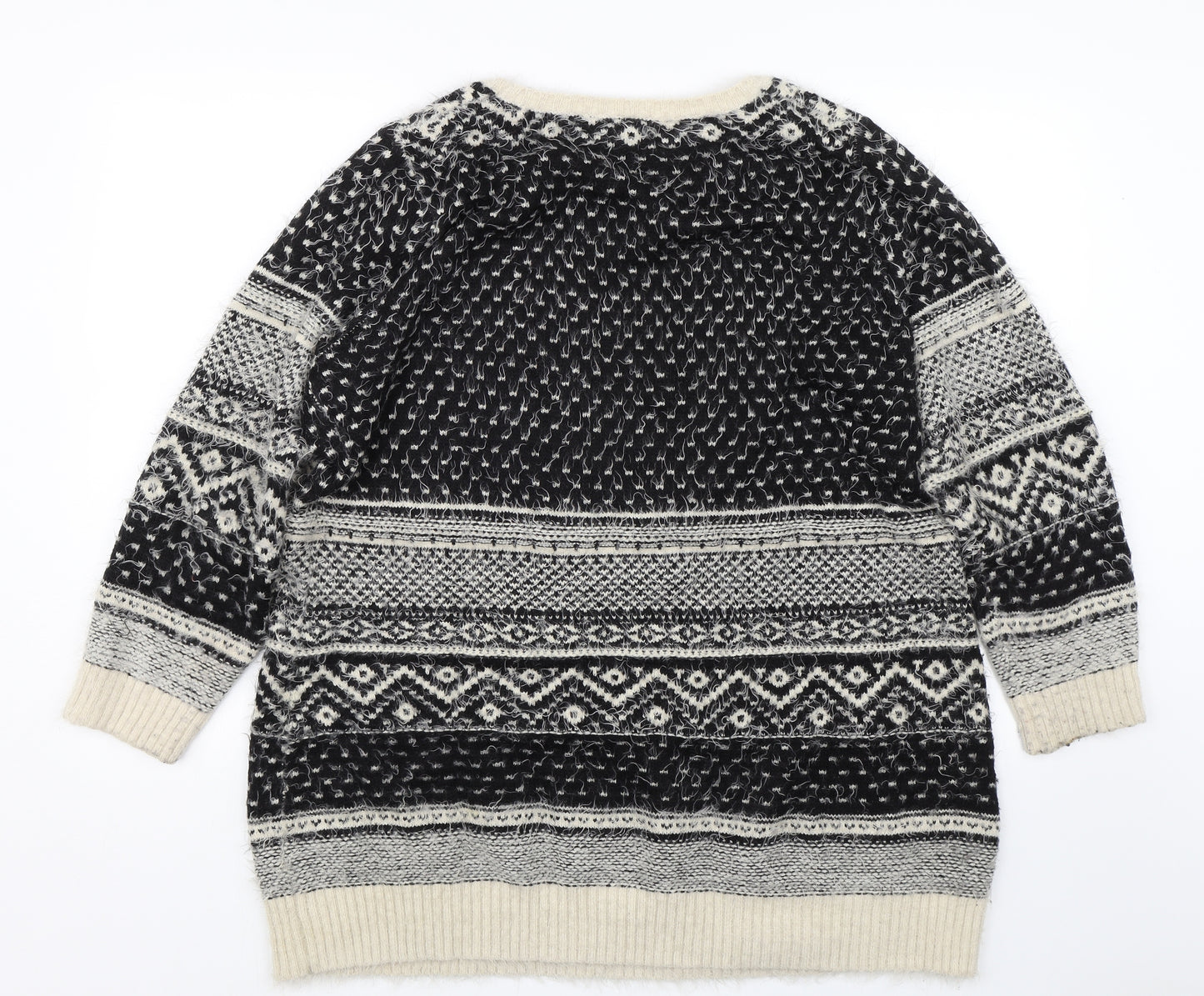 Love yours Womens Black Polka Dot Knit Pullover Jumper Size 22