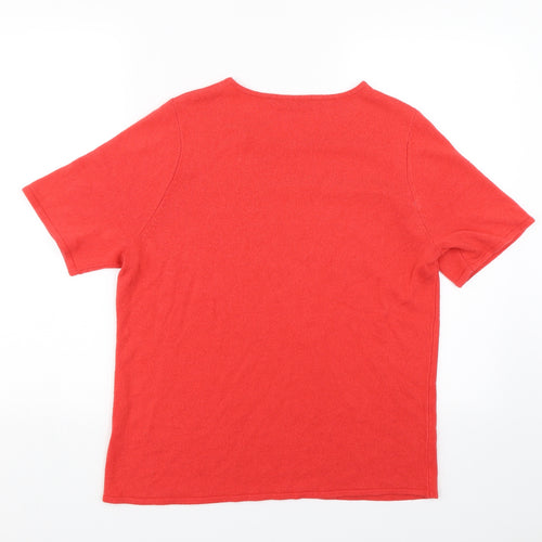 Love knitwear Womens Red   Basic T-Shirt Size 10