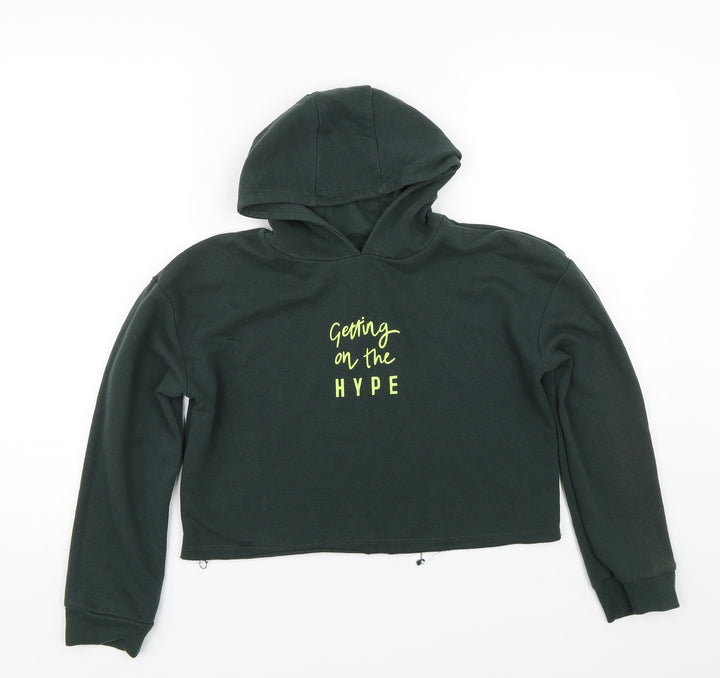 George Girls Green   Pullover Hoodie Size 8-9 Years
