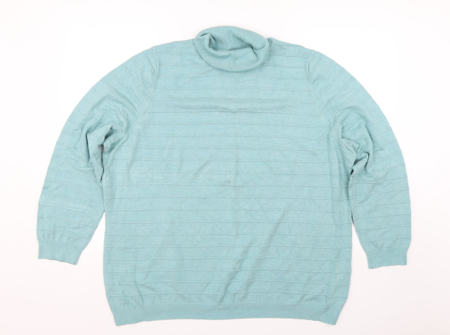 Bonmarché Mens Blue Striped  Pullover Jumper Size XL