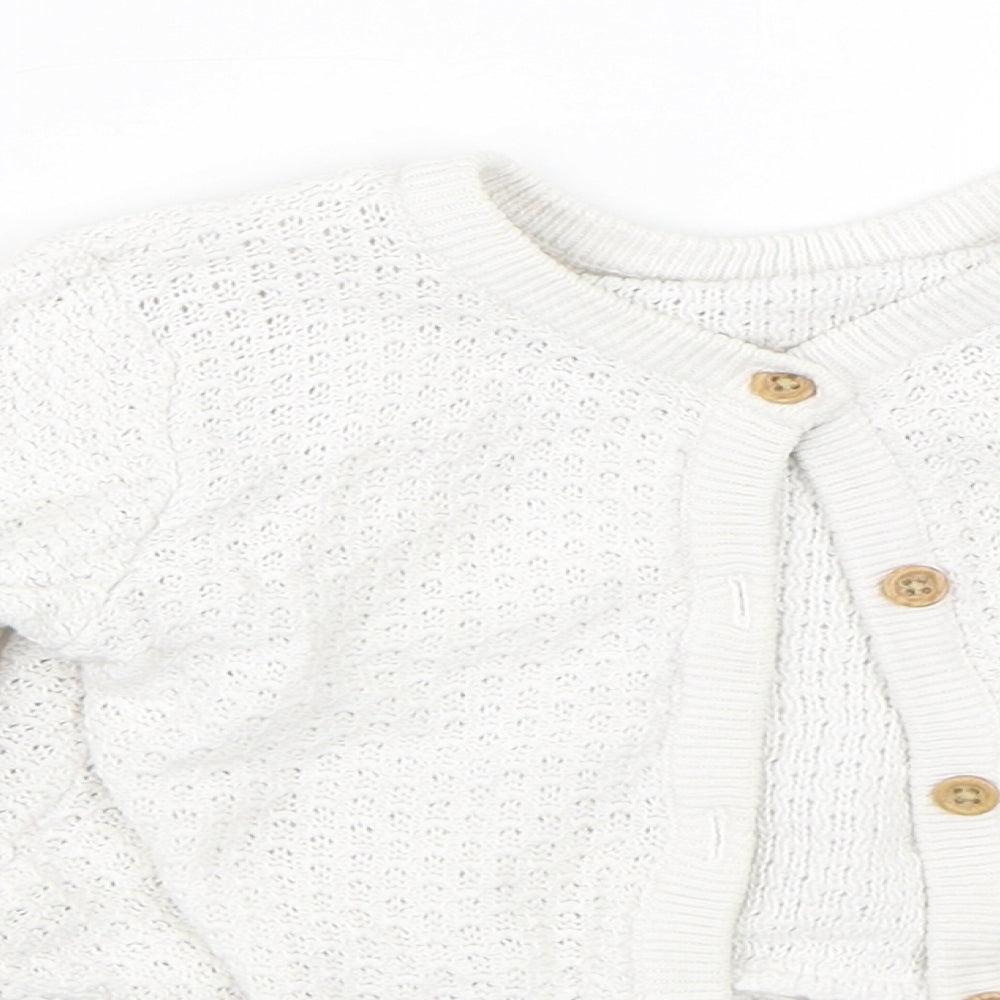 George Girls White   Cardigan Jumper Size 18-24 Months