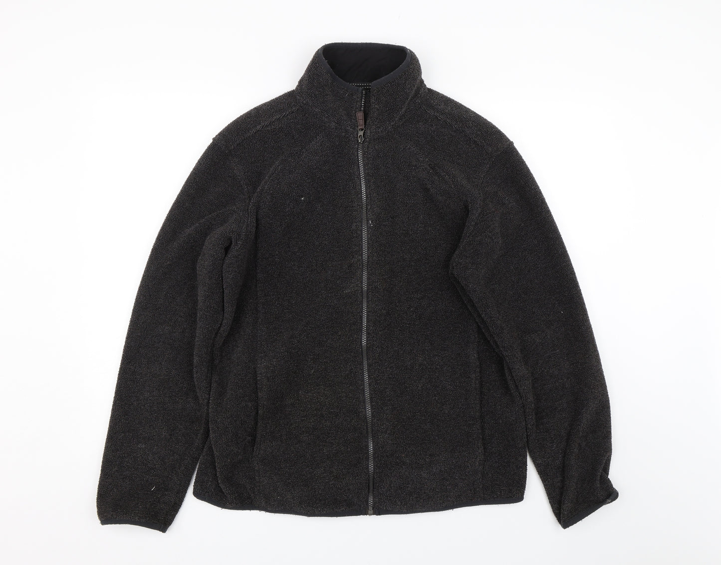 M&S Mens Black  Fleece Full Zip Sweatshirt Size M