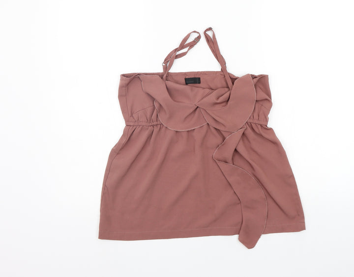 VERO MODA Womens Brown Basic Tank Size S