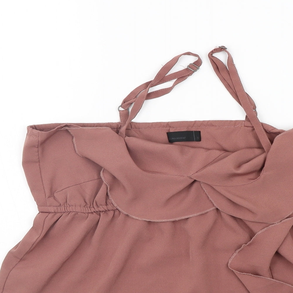 VERO MODA Womens Brown   Basic Tank Size S