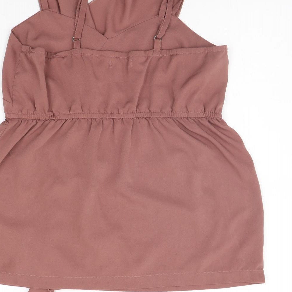 VERO MODA Womens Brown   Basic Tank Size S