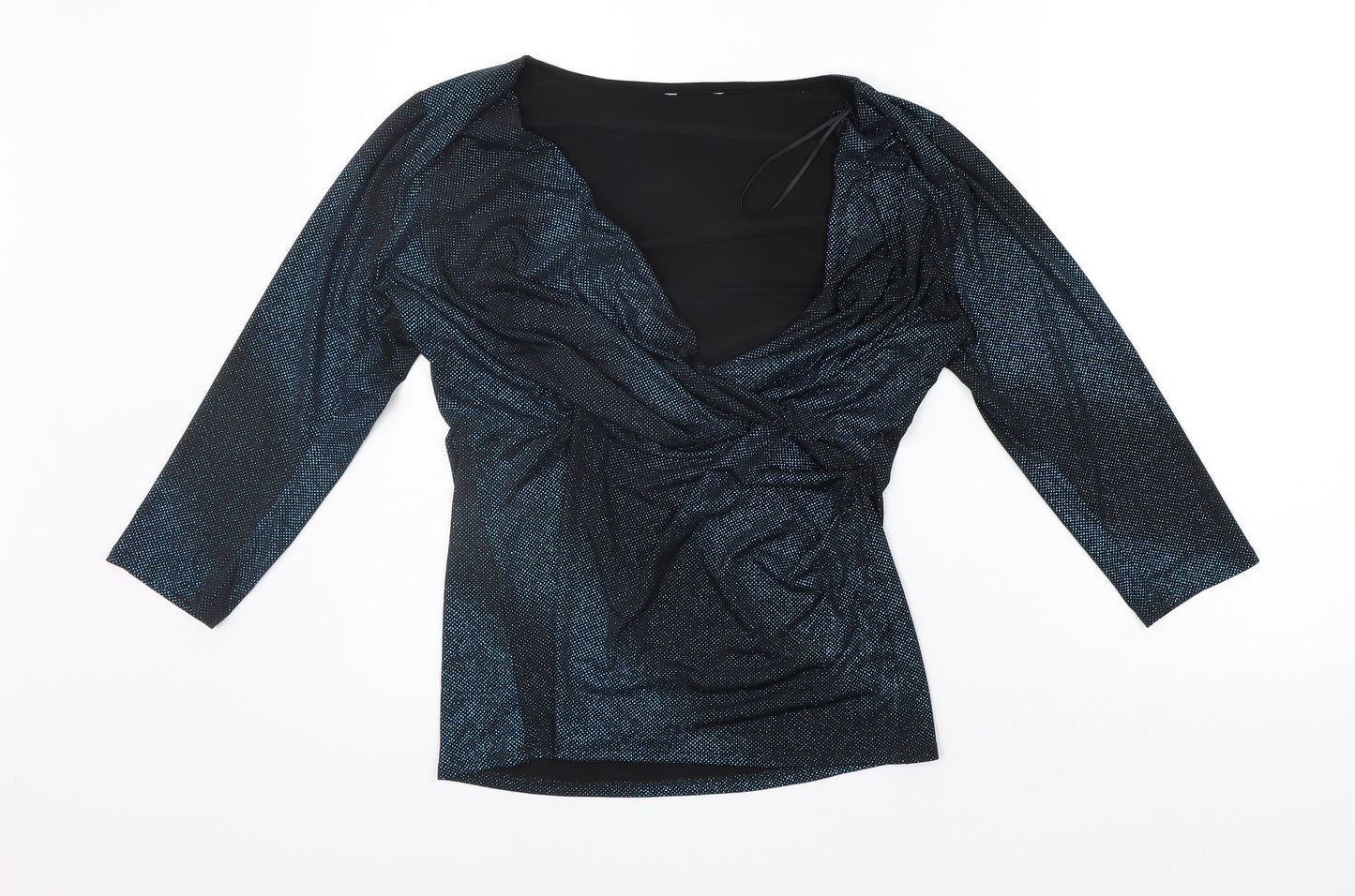 M&Co Womens Blue   Basic Blouse Size 10