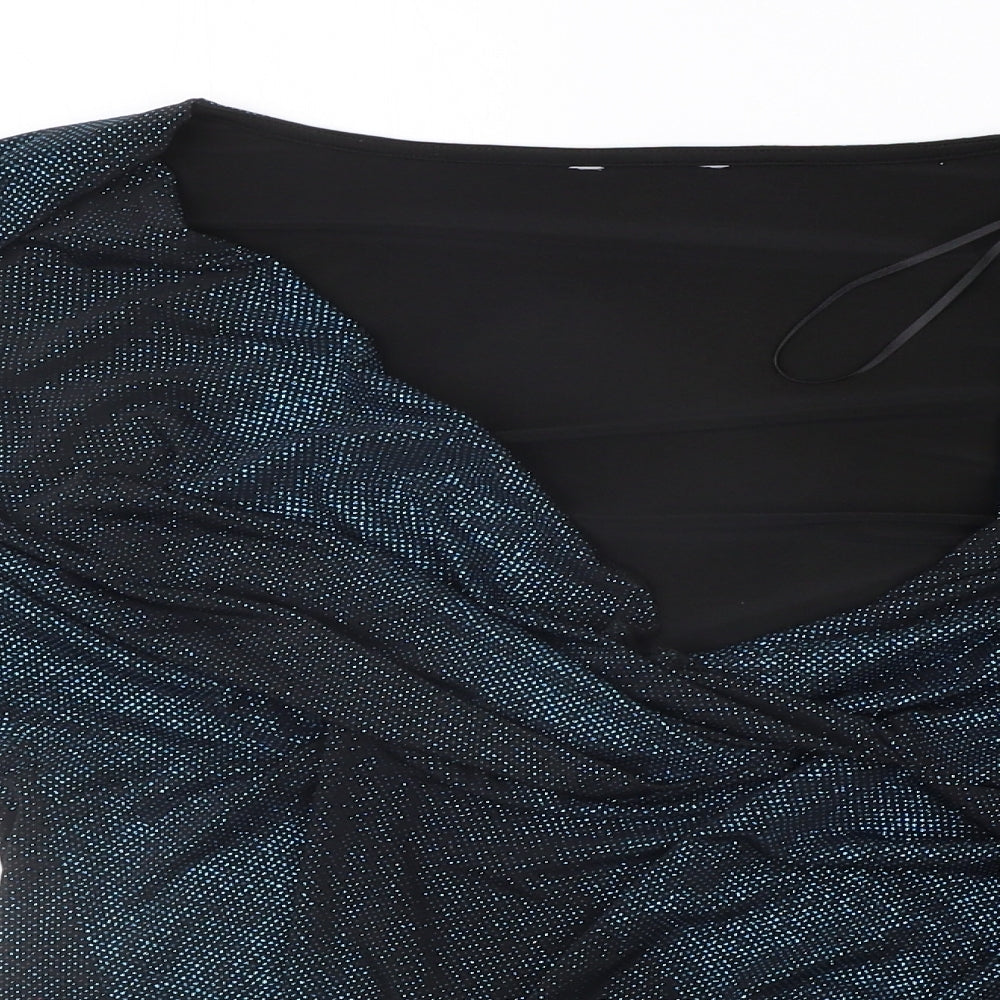 M&Co Womens Blue   Basic Blouse Size 10