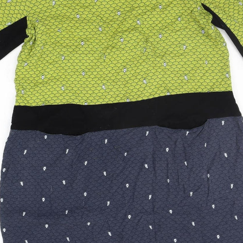 Foil Womens Yellow Geometric  A-Line  Size 12