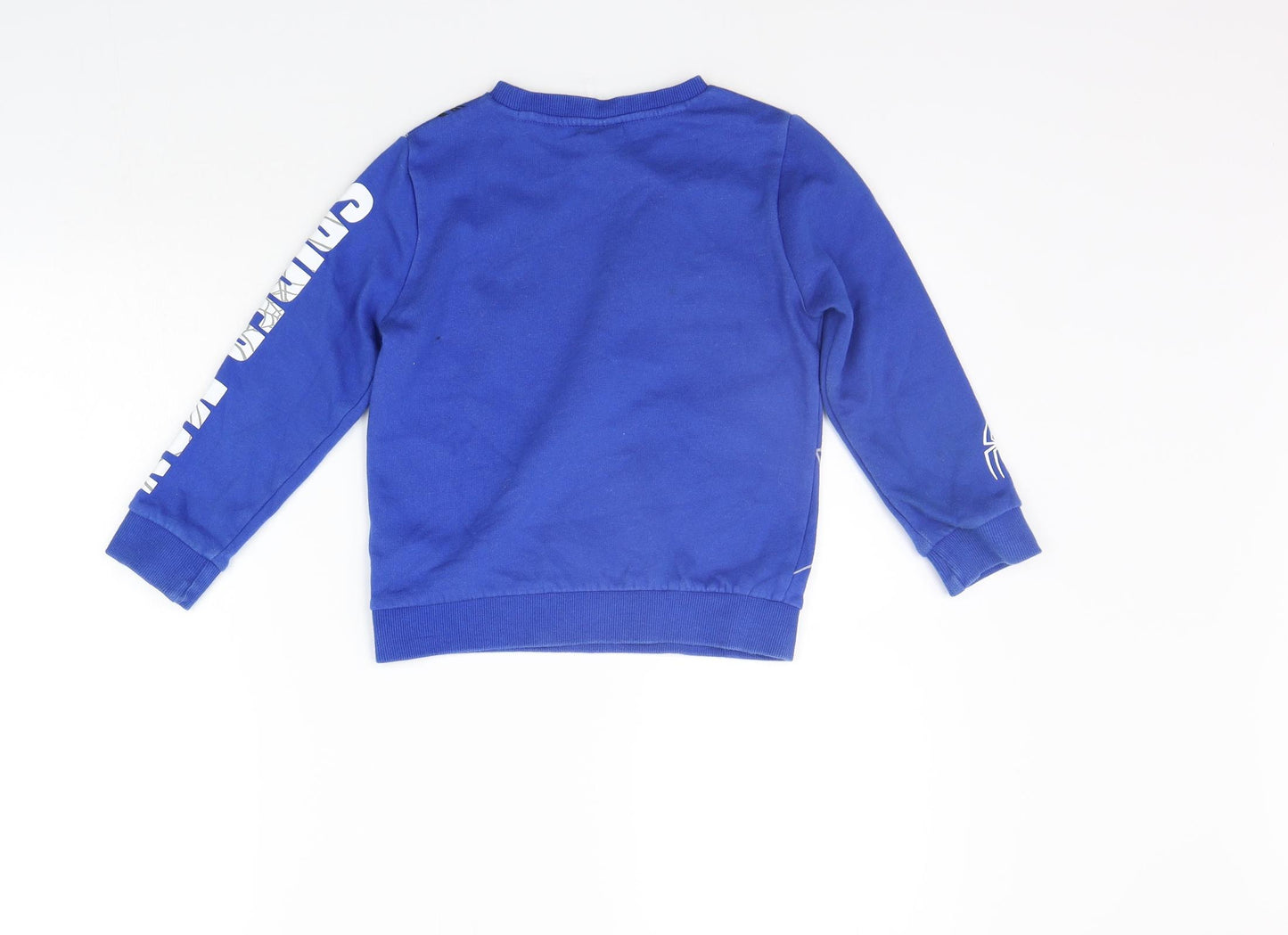 Primark Boys Blue   Pullover Jumper Size 5-6 Years  - SPIDERMAN