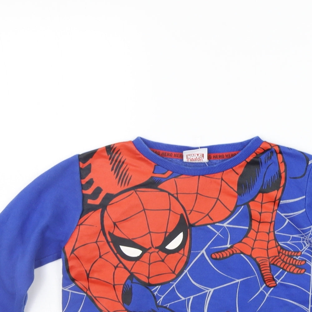 Primark Boys Blue   Pullover Jumper Size 5-6 Years  - SPIDERMAN