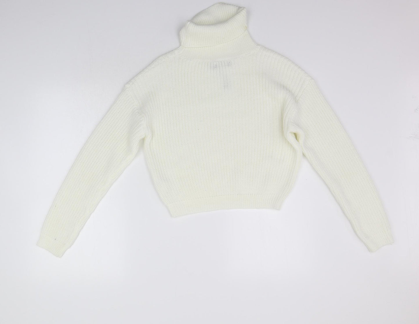 Boohoo Womens White   Pullover Jumper Size M