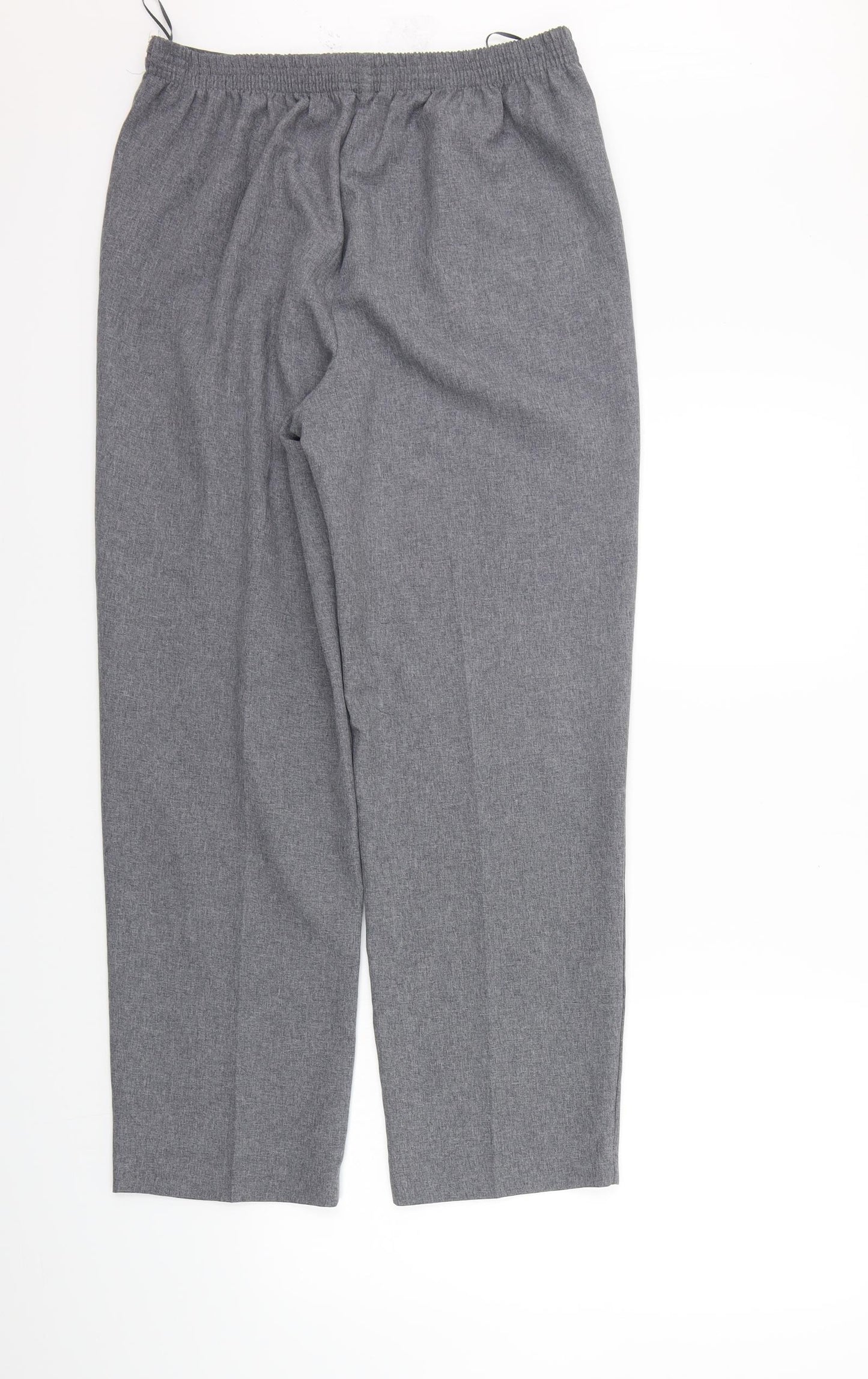 BM Womens Grey   Trousers  Size 12 L28 in - Elastic Waist Band