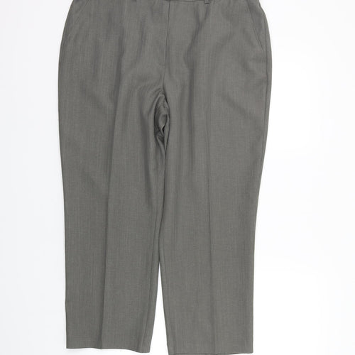Impressions Womens Grey   Trousers  Size 16 L25 in - Elastic Waist Band