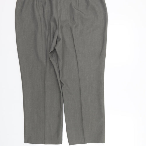 Impressions Womens Grey   Trousers  Size 16 L25 in - Elastic Waist Band