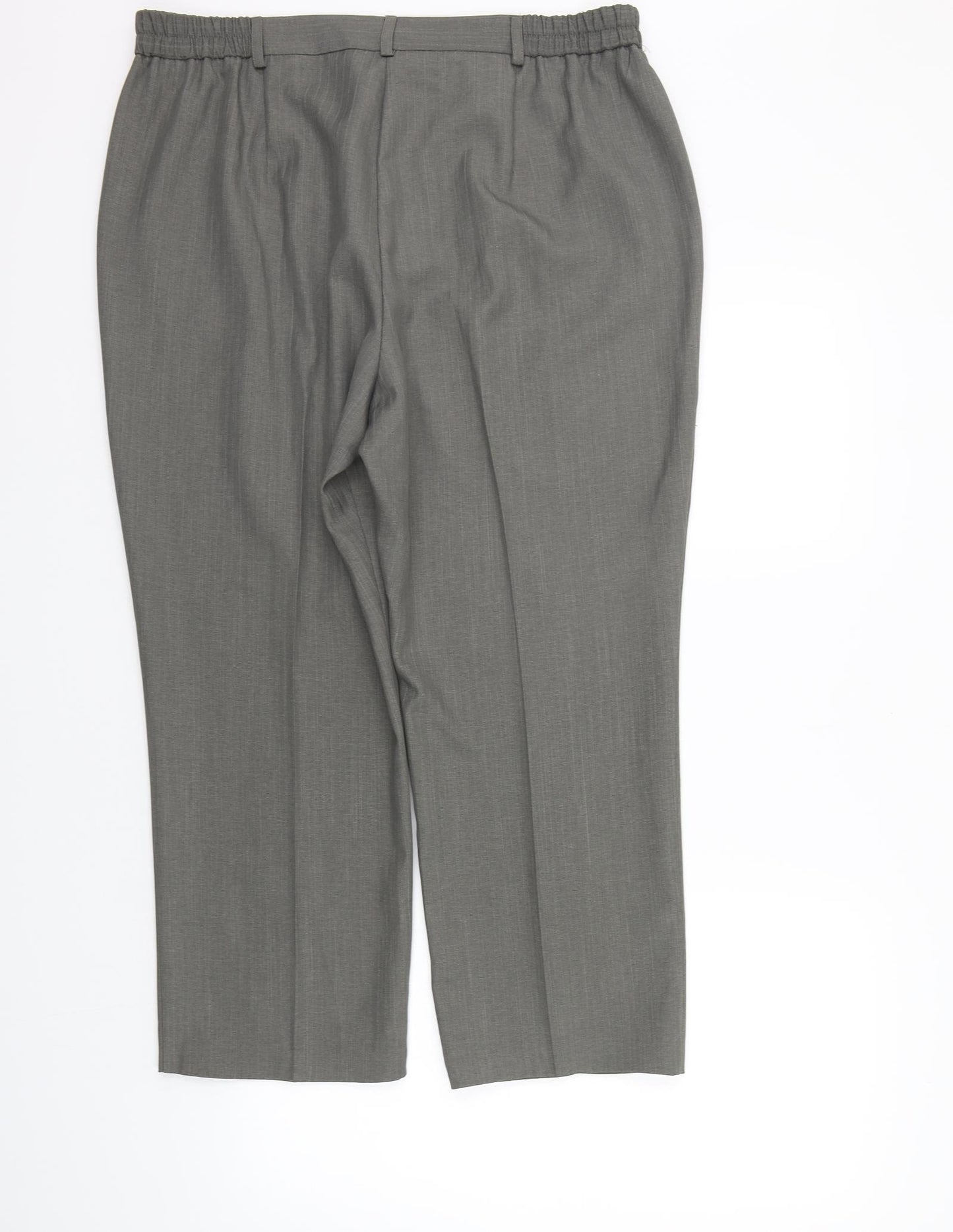 Impressions Womens Grey   Trousers  Size 16 L25 in - Elastic Waist Band