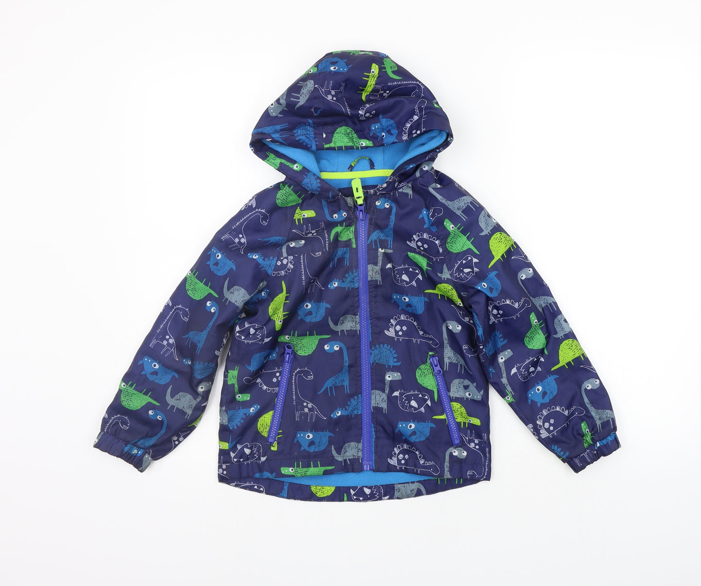 Blue Zoo Boys Blue Geometric  Jacket Coat Size 5-6 Years