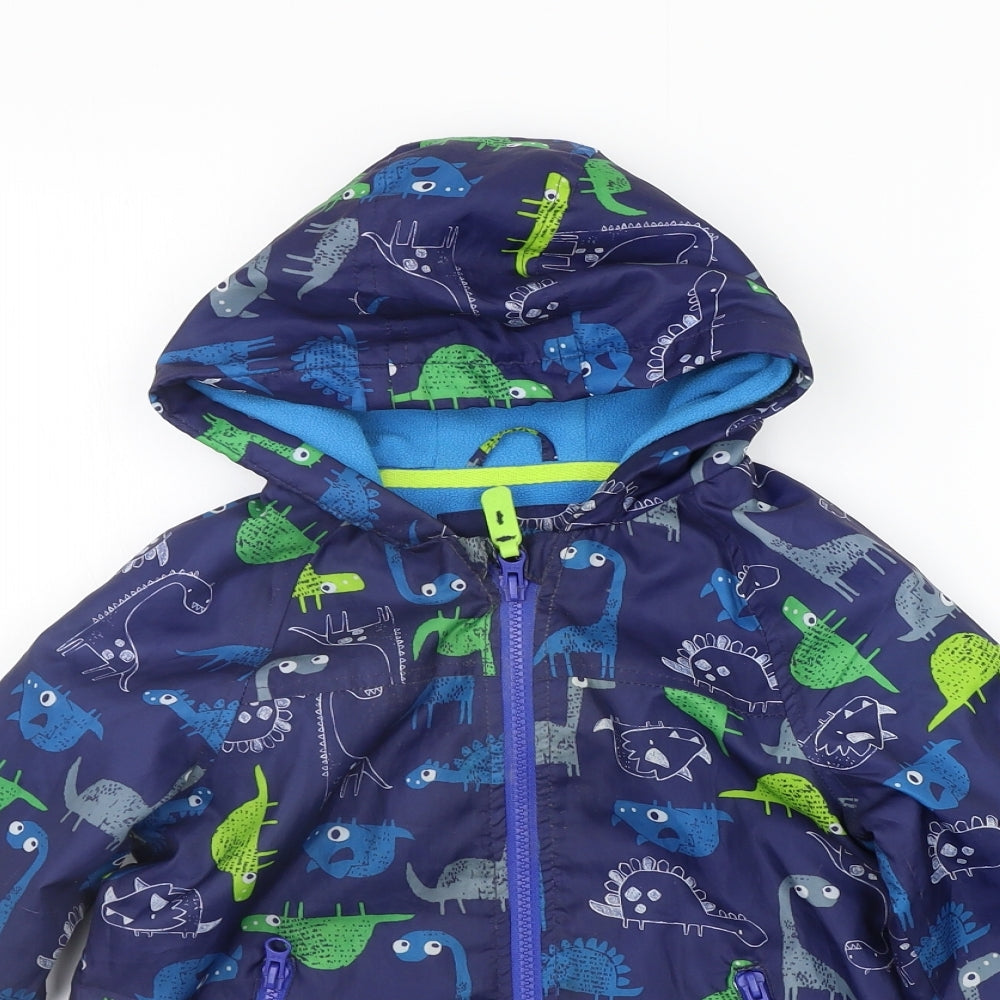 Blue Zoo Boys Blue Geometric  Jacket Coat Size 5-6 Years