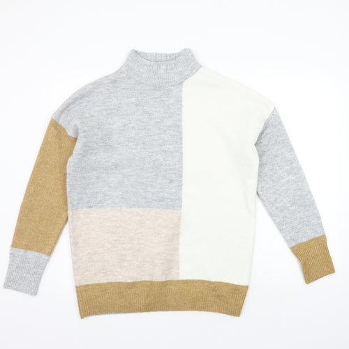 Primark Womens Beige Geometric  Pullover Jumper Size S