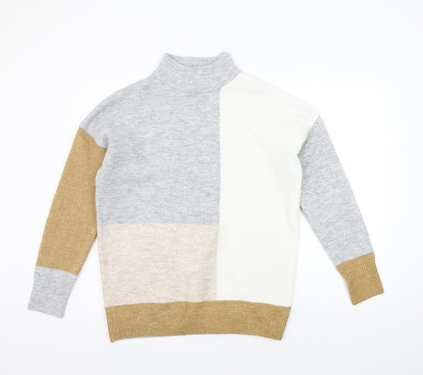 Primark Womens Beige Geometric  Pullover Jumper Size S