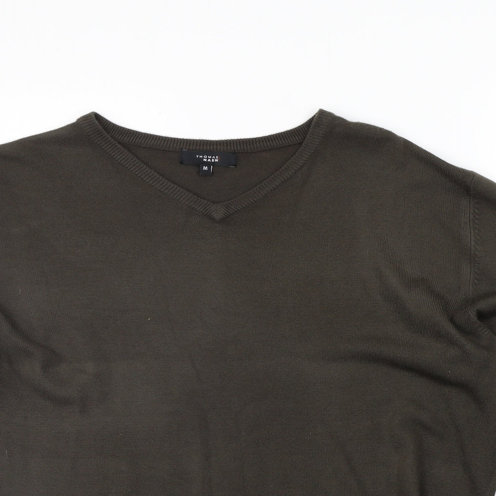 Tomas Nash Mens Brown   Pullover Jumper Size M