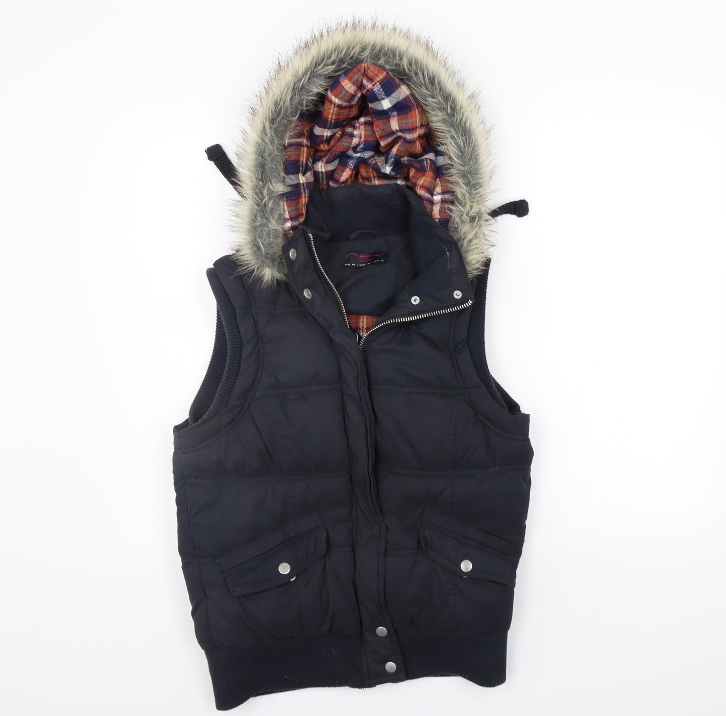 New Look Womens Blue   Gilet Coat Size 12