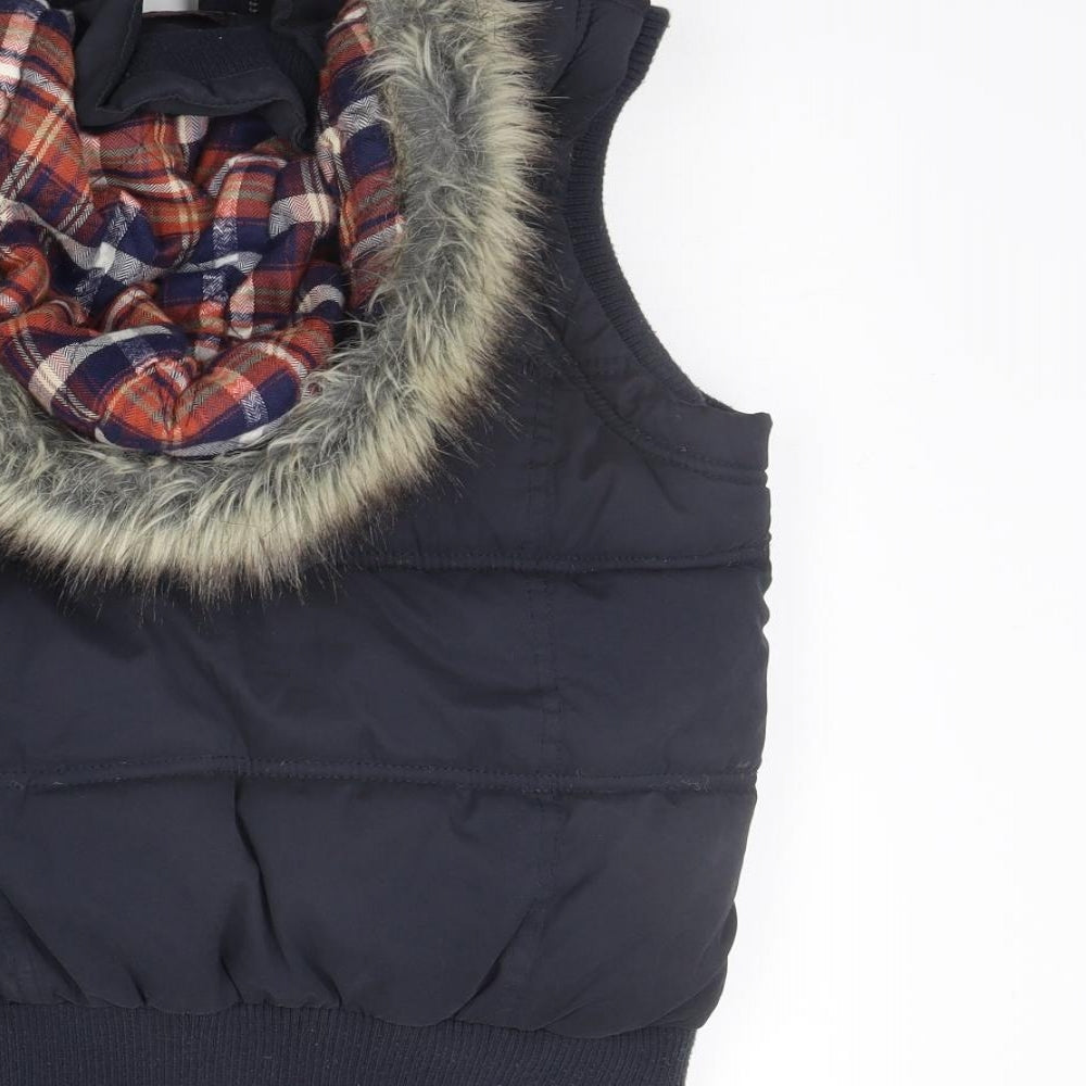New Look Womens Blue   Gilet Coat Size 12