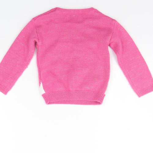 George Girls Pink   Pullover Jumper Size 12-18 Months