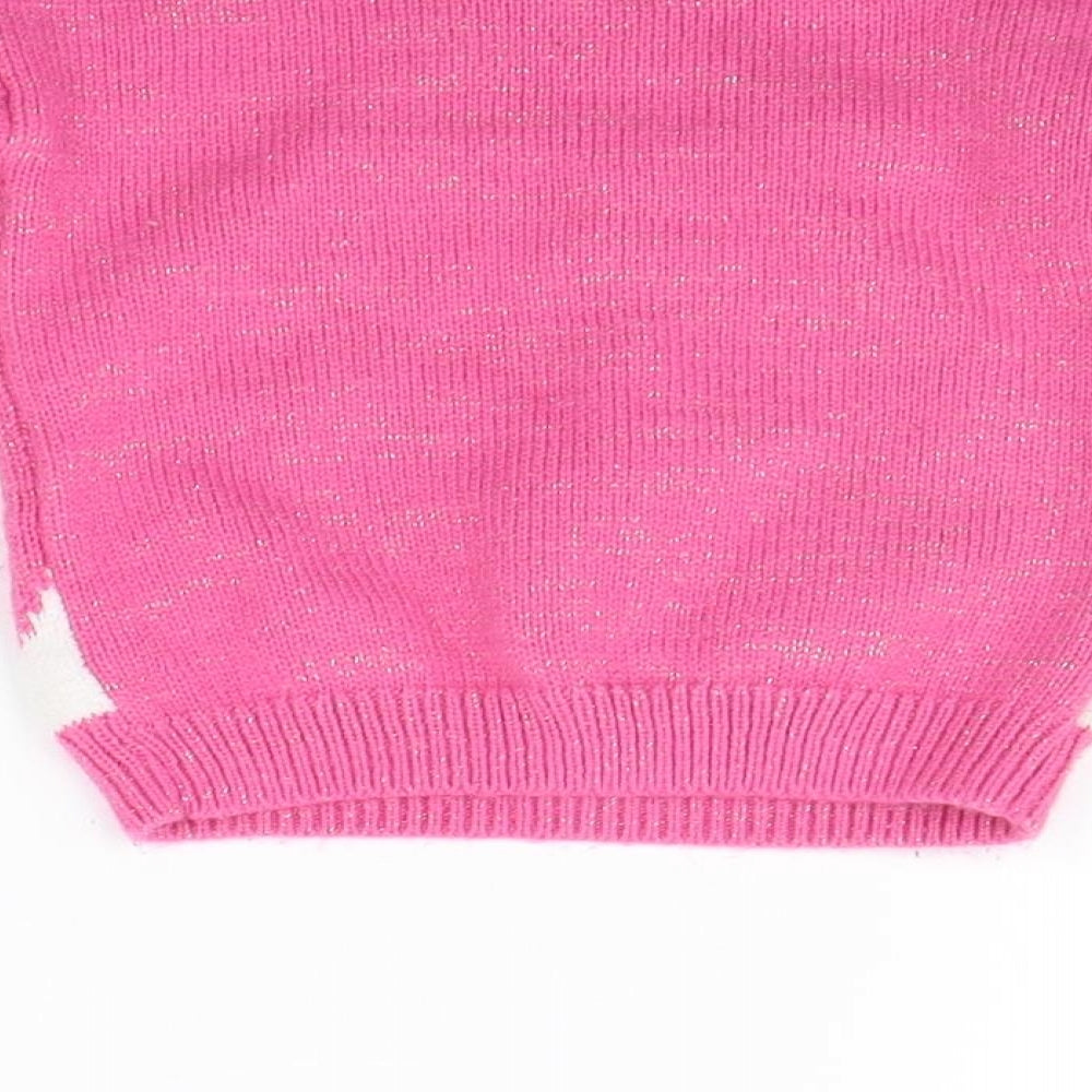 George Girls Pink   Pullover Jumper Size 12-18 Months