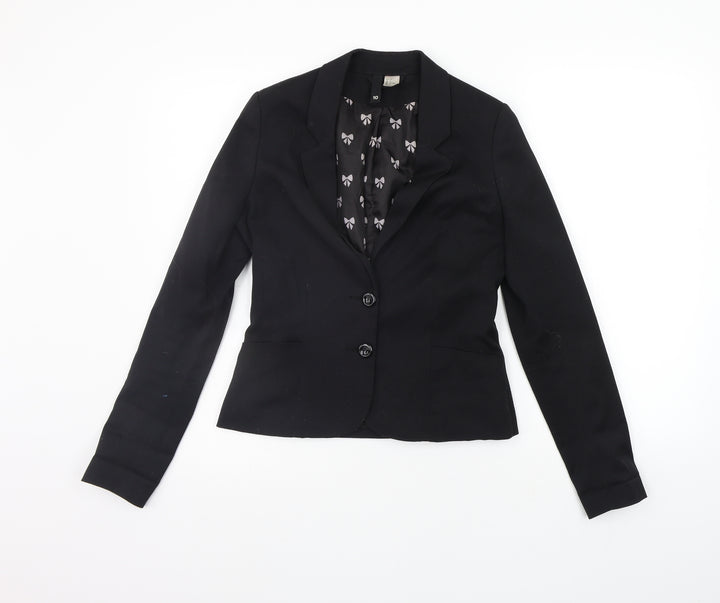 Divided Womens Black   Jacket Suit Jacket Size 10