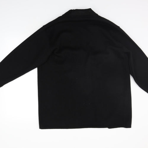 EmberJen Womens Black Geometric  Cardigan Jumper Size S