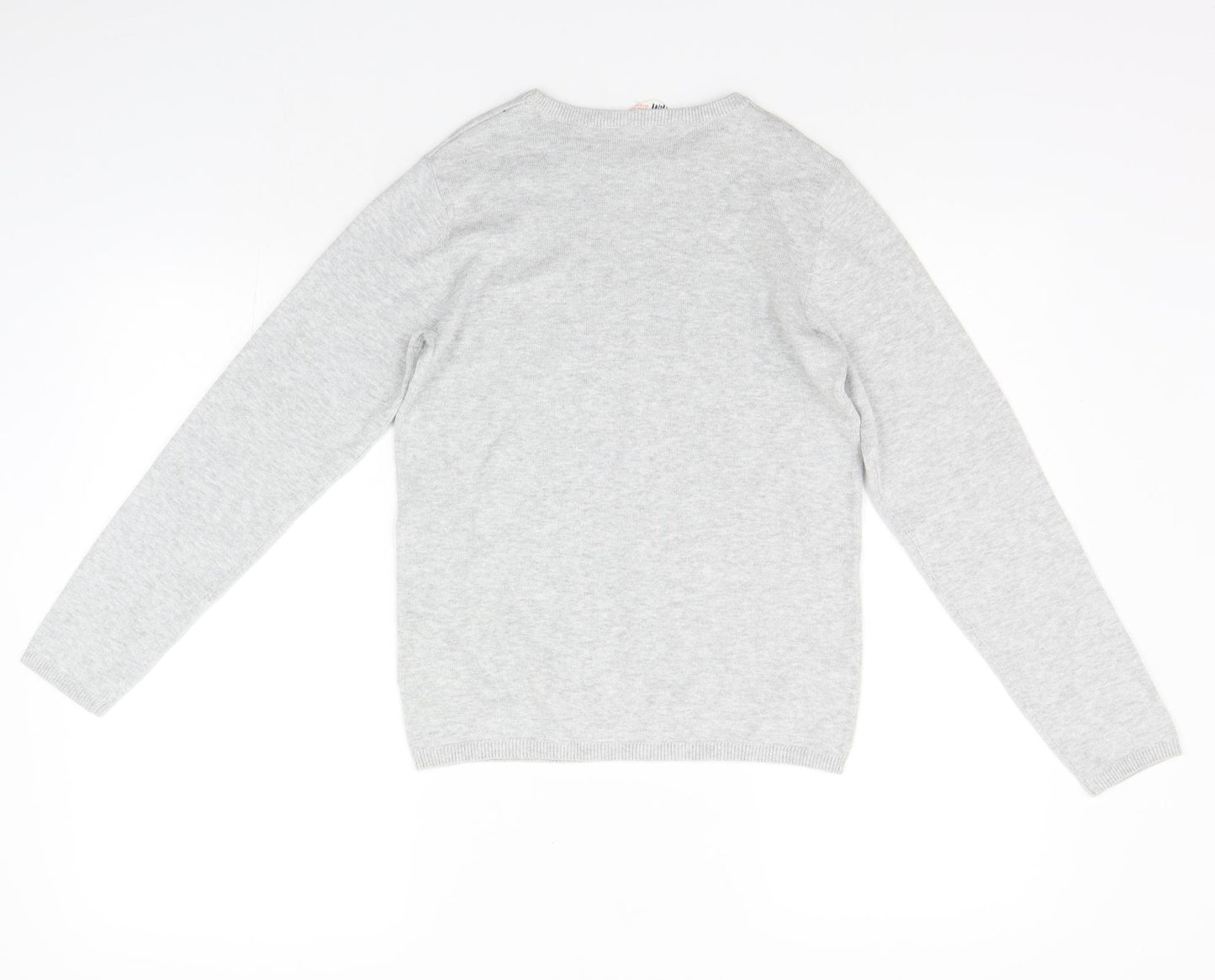 H&M Girls Grey   Pullover Jumper Size 9 Years