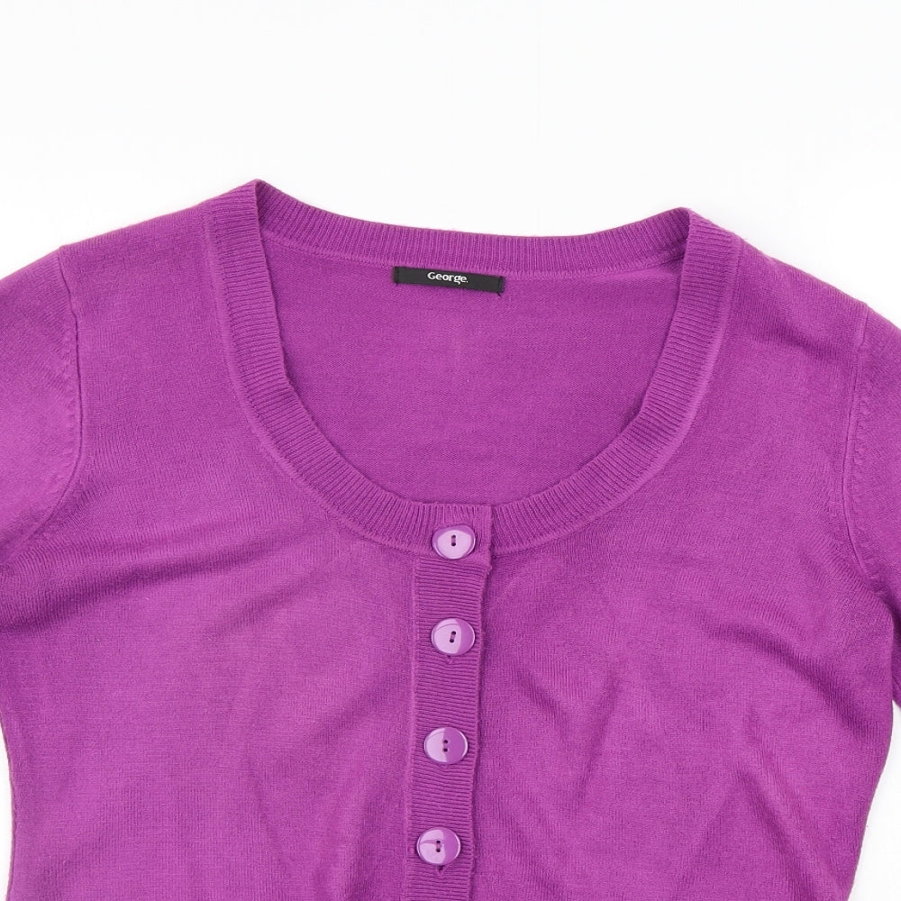 George Womens Purple   Cardigan Jumper Size 16