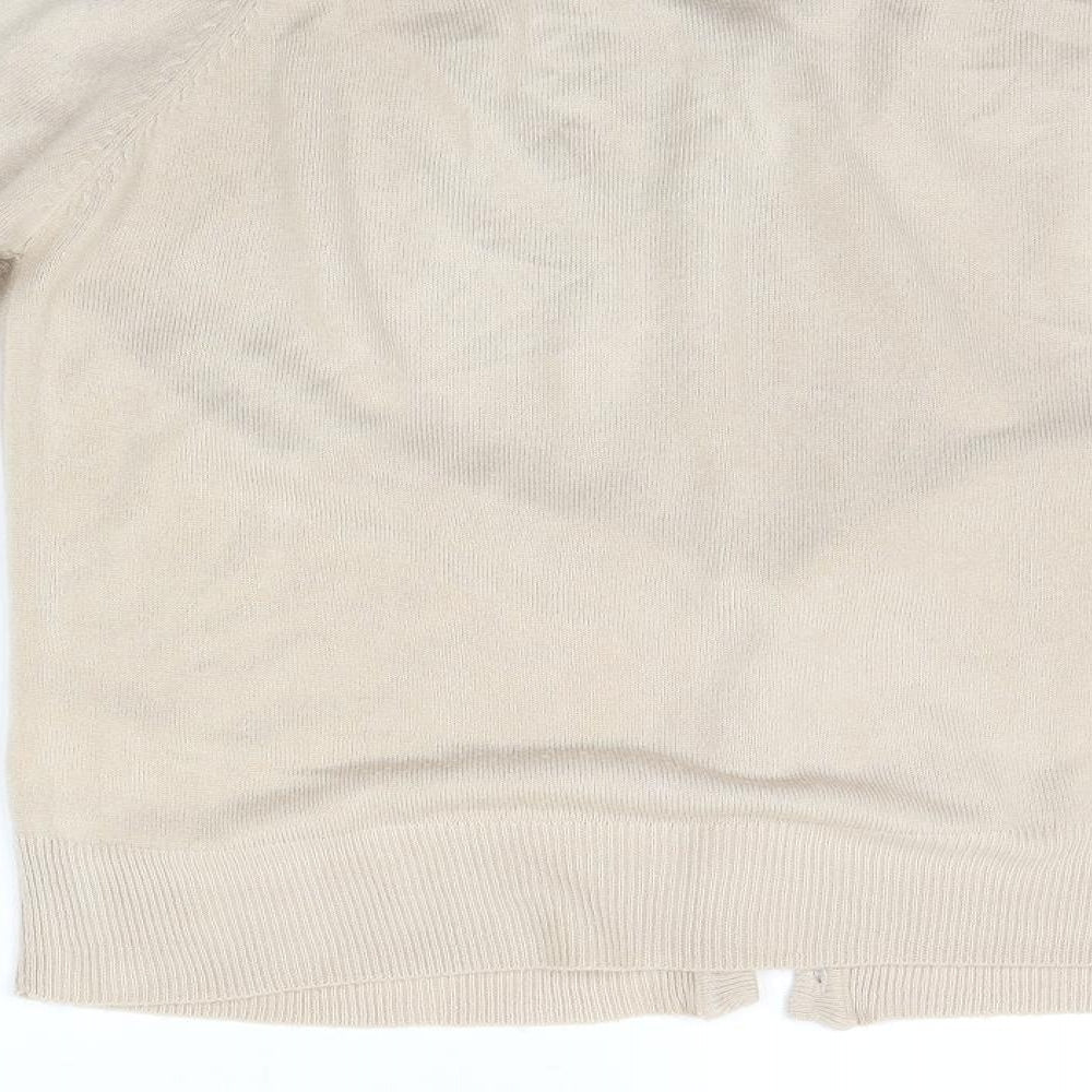 Sarah Hamilton Womens Beige   Cardigan Jumper Size M