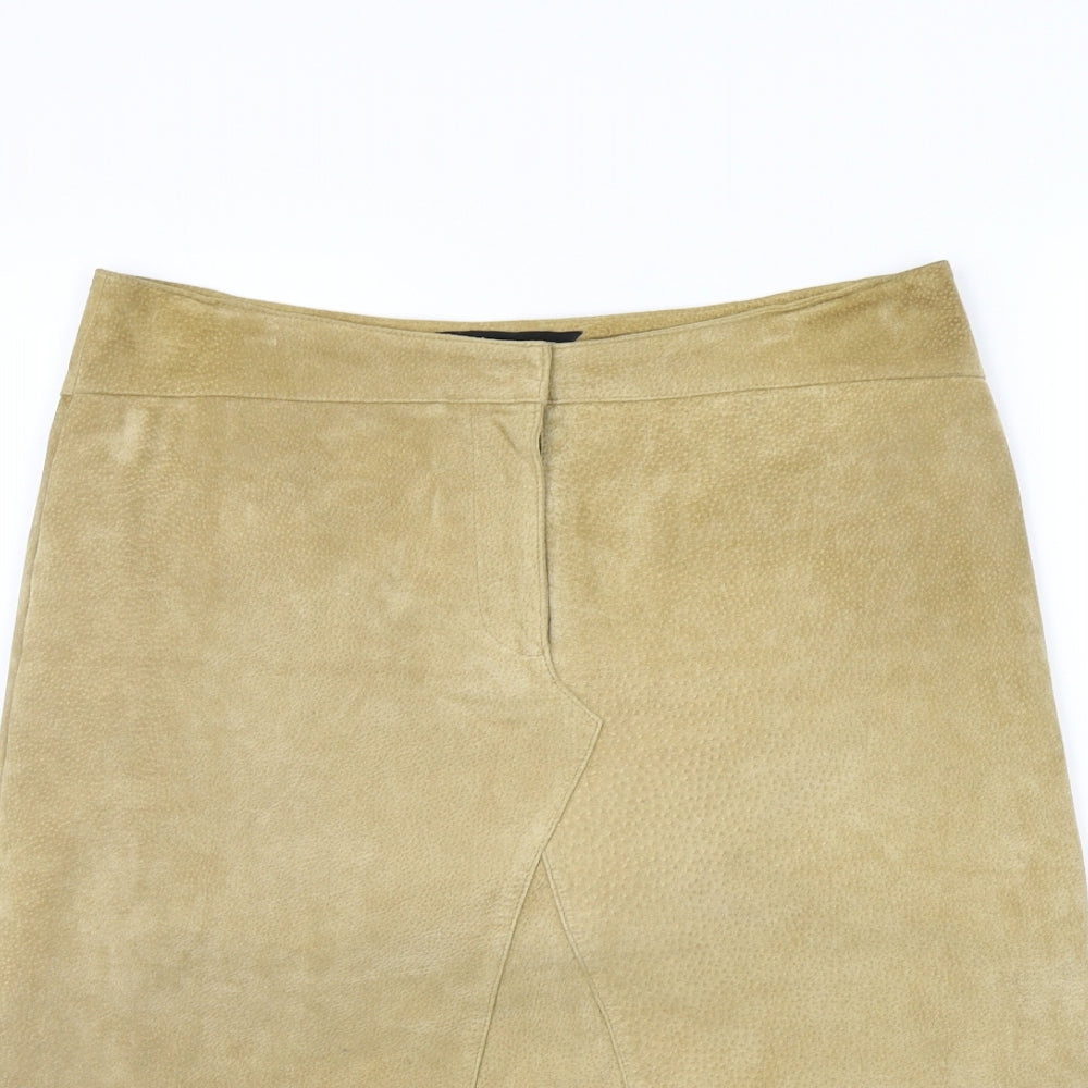 Dorothy Perkins Womens Beige   A-Line Skirt Size 12
