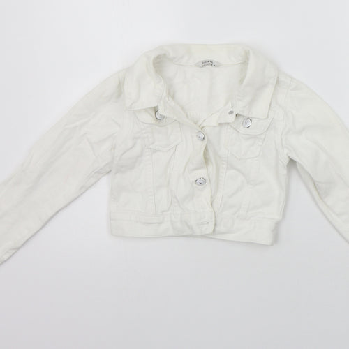 George Girls White   Jacket  Size 7-8 Years  - washable mark