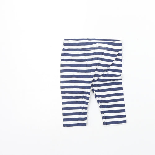 Disney Boys Blue Striped  Jogger Leggings Size 0-3 Months