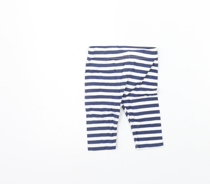 Disney Boys Blue Striped Jogger Leggings Size 0-3 Months