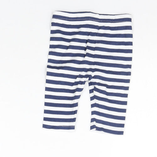 Disney Boys Blue Striped  Jogger Leggings Size 0-3 Months