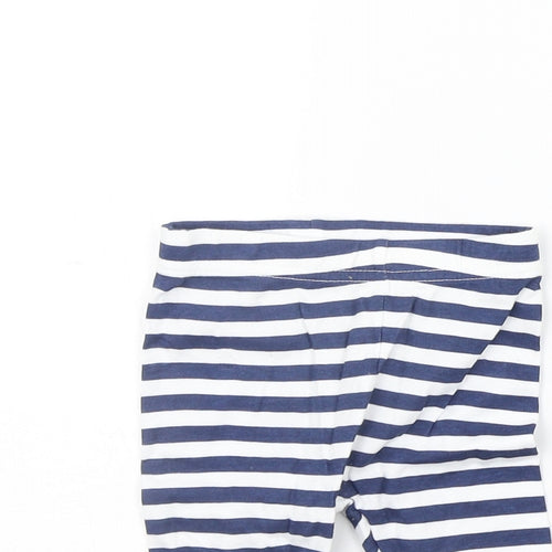 Disney Boys Blue Striped  Jogger Leggings Size 0-3 Months