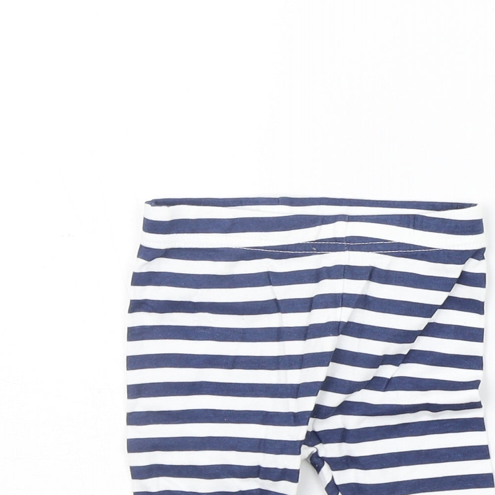 Disney Boys Blue Striped  Jogger Leggings Size 0-3 Months