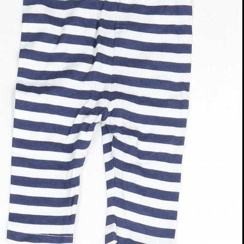 Disney Boys Blue Striped  Jogger Leggings Size 0-3 Months