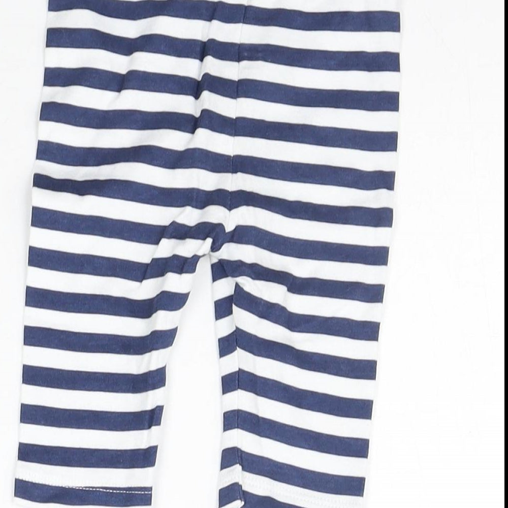 Disney Boys Blue Striped  Jogger Leggings Size 0-3 Months