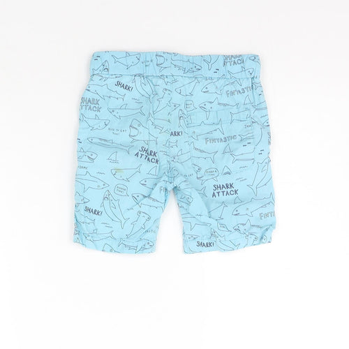 H&M Boys Blue Geometric  Chino Shorts Size 2-3 Years