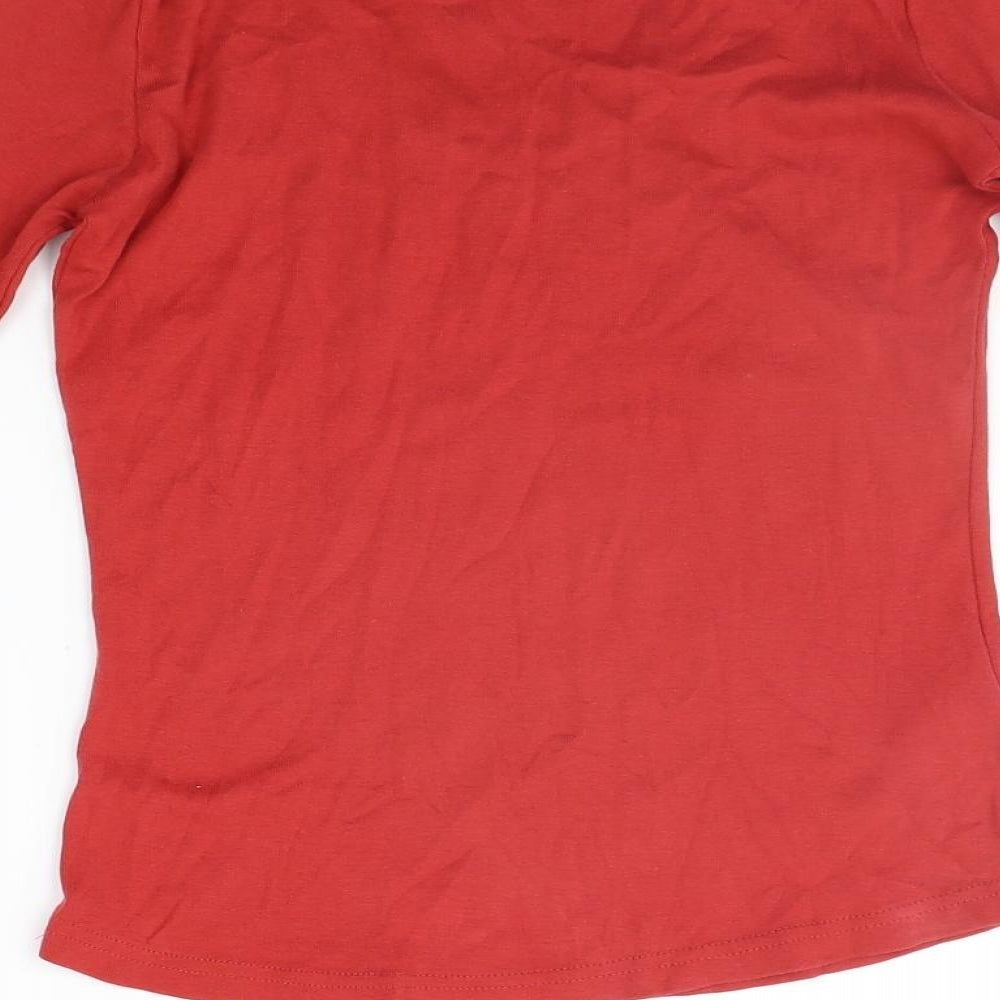 Papaya Womens Red   Basic T-Shirt Size 10