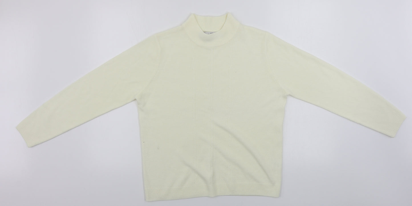 pure&natural Womens Ivory   Pullover Jumper Size 14