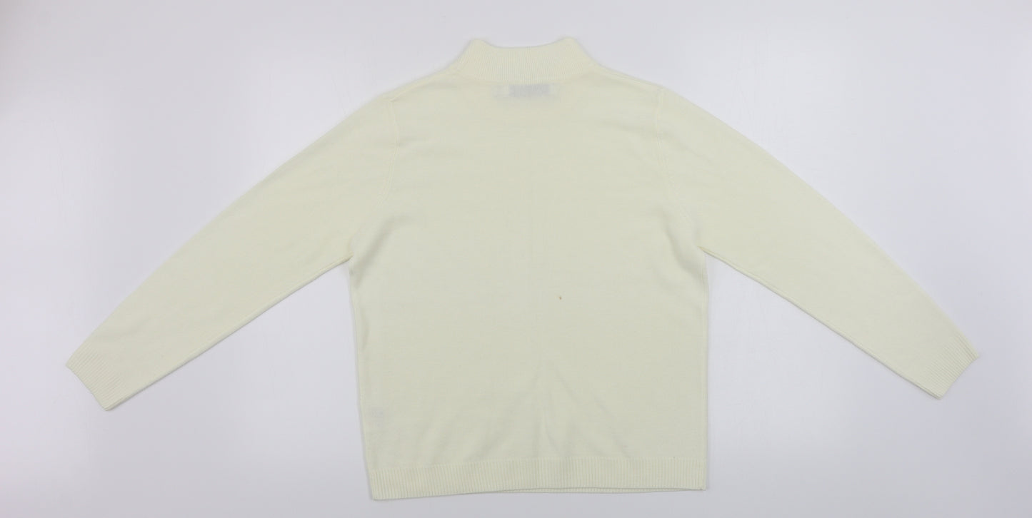 pure&natural Womens Ivory   Pullover Jumper Size 14