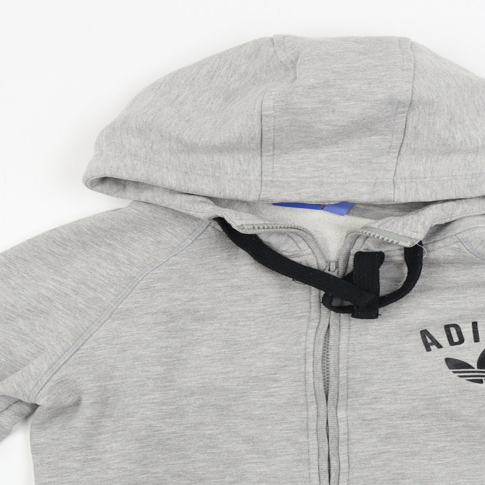 adidas Womens Grey   Full Zip Hoodie Size 12