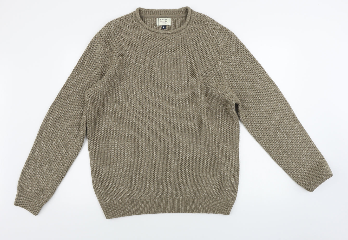 George  Mens Clear   Pullover Jumper Size L