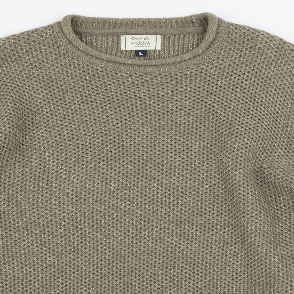George  Mens Clear   Pullover Jumper Size L